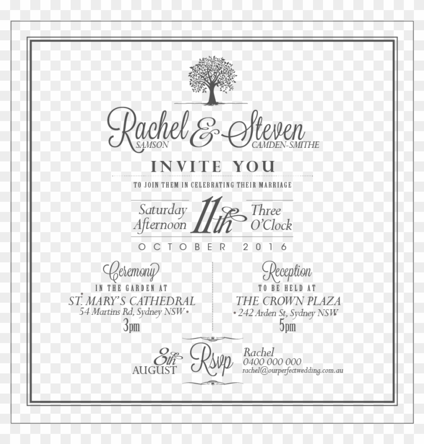 Wedding Invitation Square Treefit1200 Beautiful Invitations - Academic Certificate Clipart #1453040