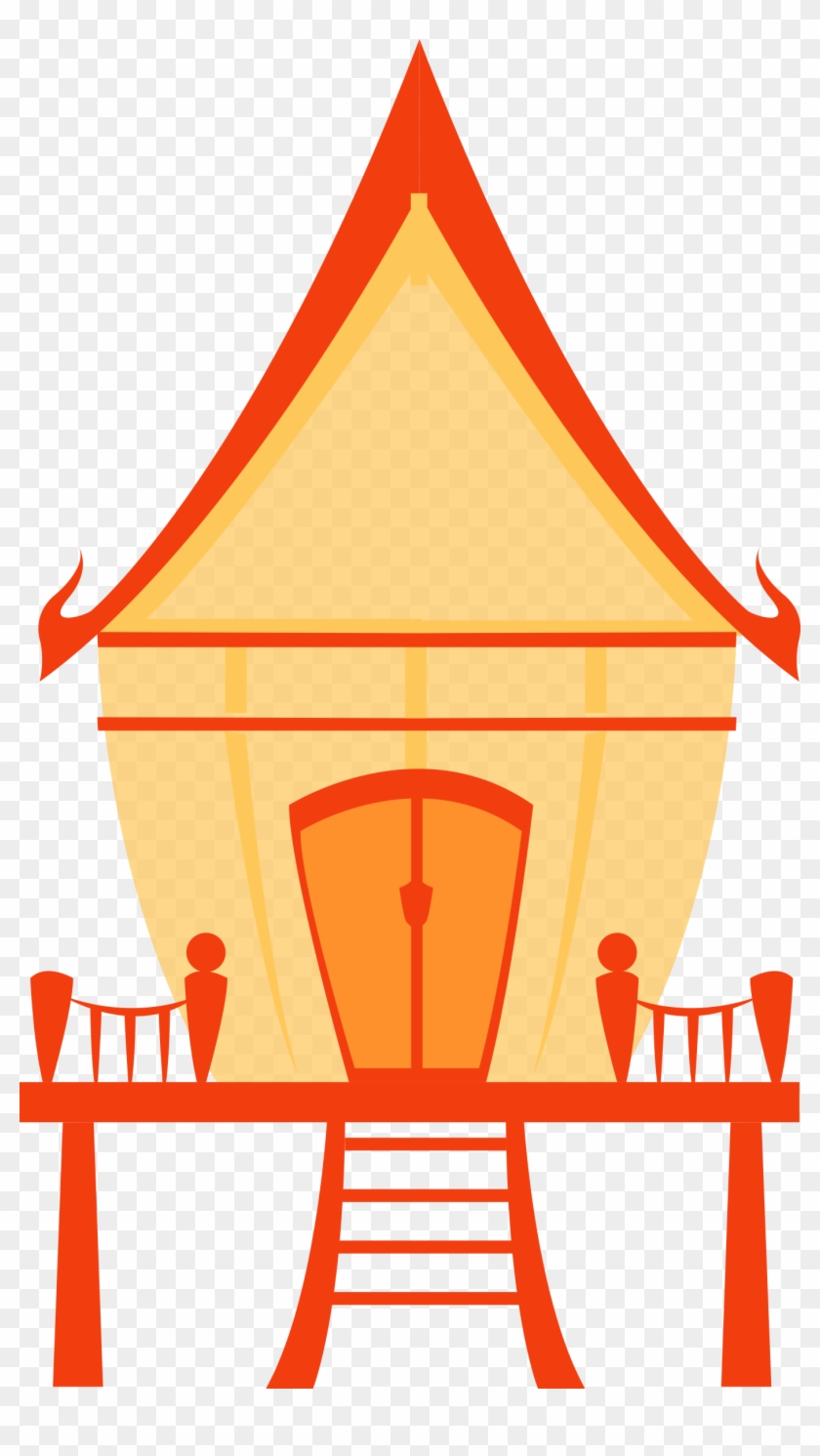 House Clipart Orange - Traditional House Icon - Png Download