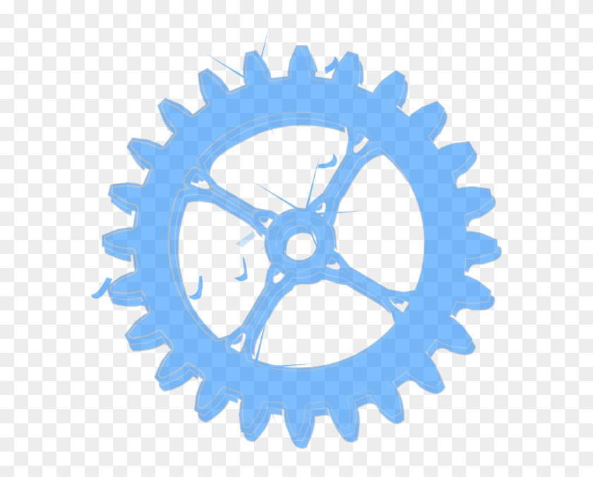 Cog Blue Png - Light Blue Gears Clipart #1454378