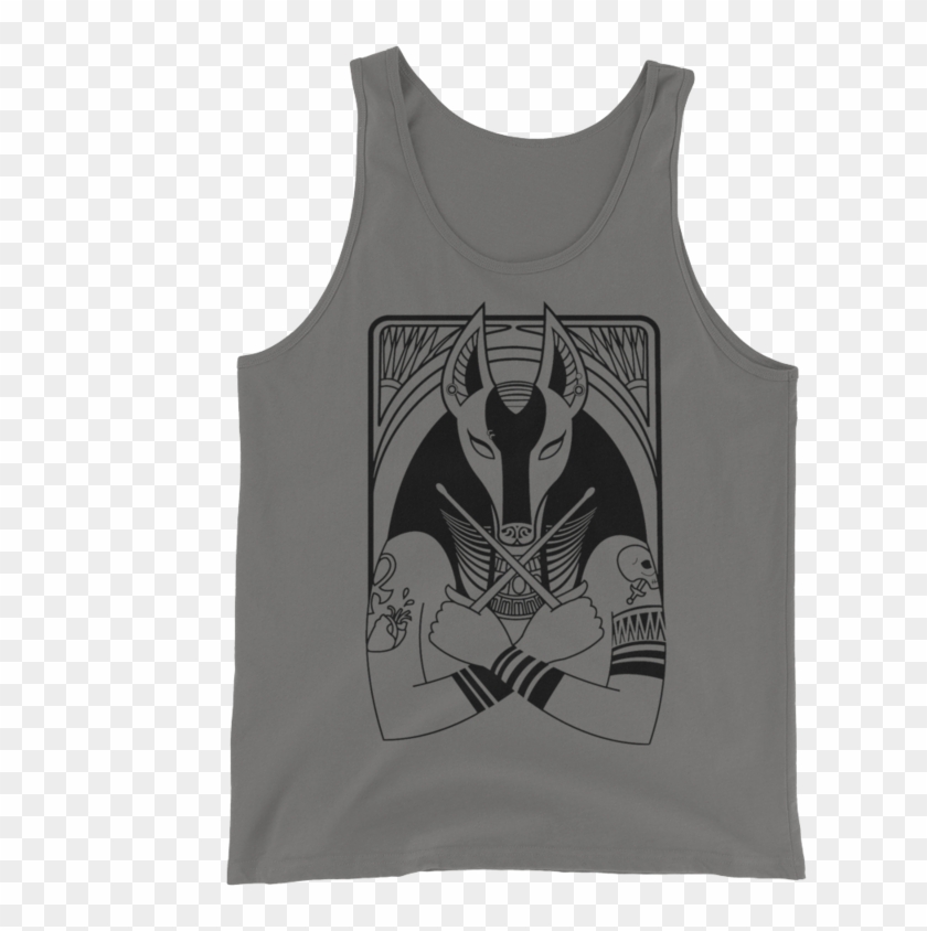 Goth Drummer Anubis - Active Tank Clipart