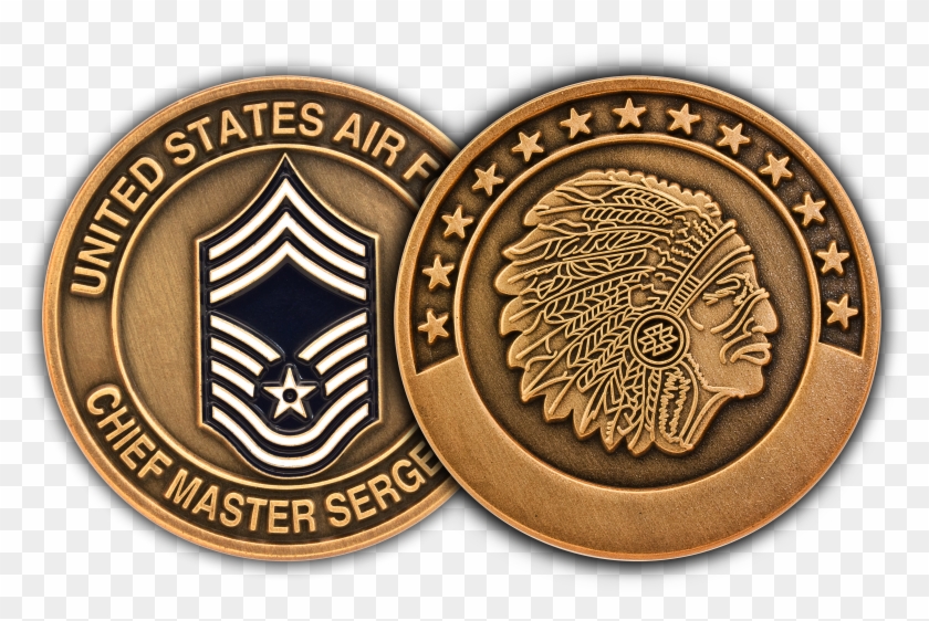 Chief Master Sergeant Bronze Challenge Coin, Engravable Clipart #1454713