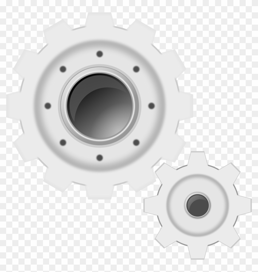 Gears, White, Machine, Cogwheels, Gearwheel, Settings - Png Gears Gif Clipart #1454934