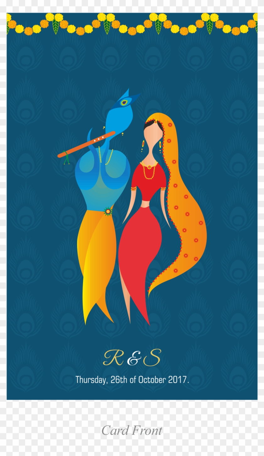 Radha Krishna Dressed Up Retro - Poster Clipart #1455292