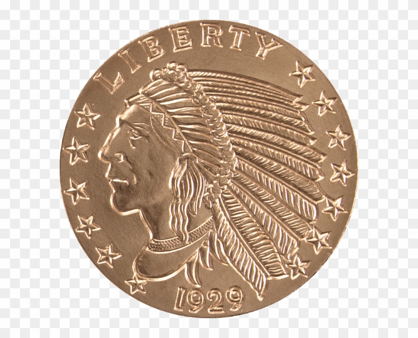 1 Oz Copper Round Incuse Indian - Coin Clipart #1455511