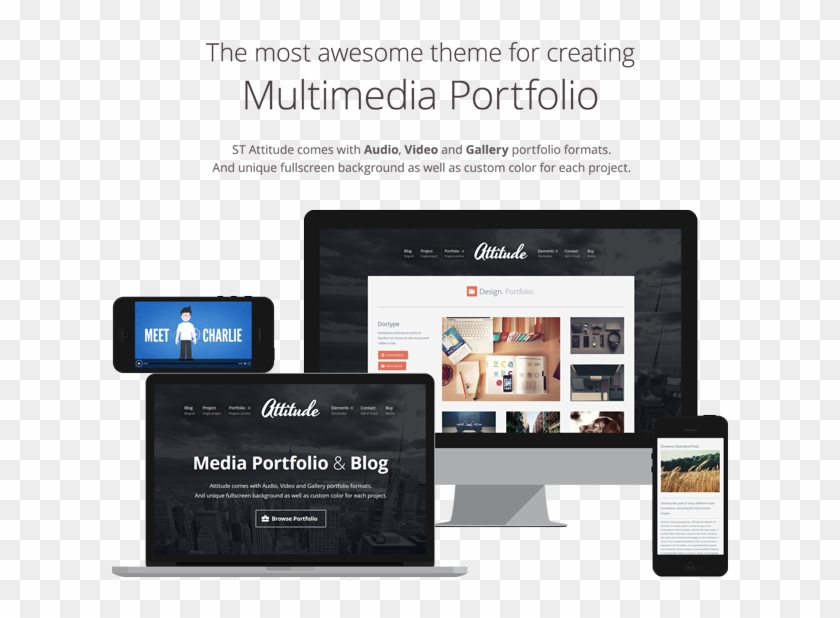 Multimedia Portfolio Wordpress Theme For Media Artists - Multimedia Portfolio Template Clipart