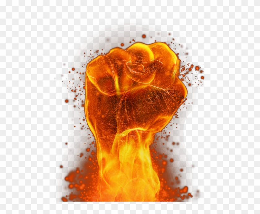 Hand On Fire Png Clipart #1456278