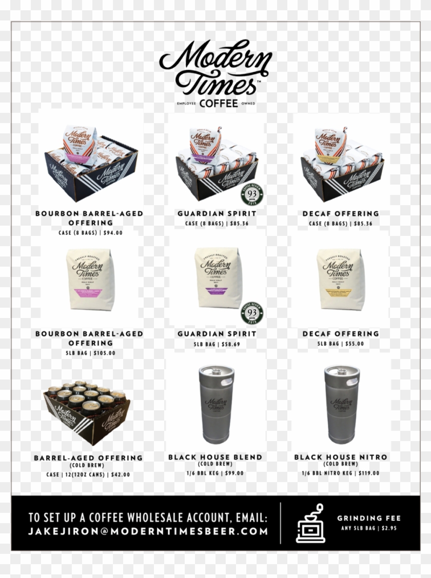 Coffeeoverallpricesheet November04 - Modern Times Clipart
