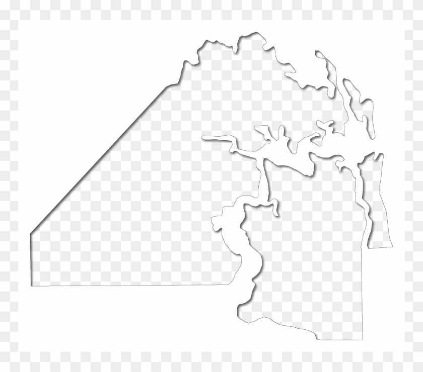 Outline Map Of Duval With An Inner Shadow, Producing - Jacksonville Clipart #1456667