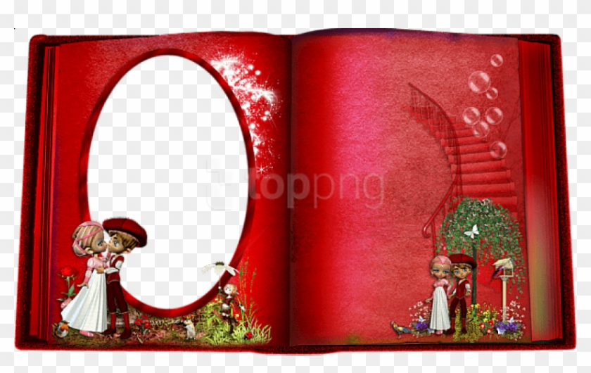 Free Png Best Stock Photos Red Book Love Transparent - Love Photo Frames Background Clipart #1456880