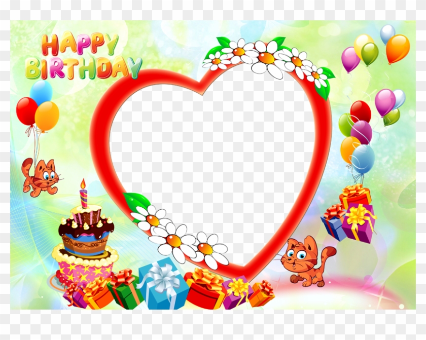 Happy Birthday Frame, Birthday Photo Frame, Birthday - Happy Birthday Frame Png Hd Clipart #1457143