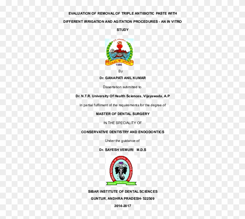 Docx - Dr. Ntr University Of Health Sciences Clipart #1457472