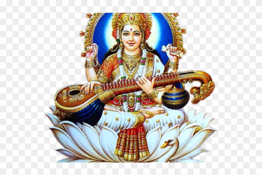 Goddess Clipart Saraswati - Sarswati Maa Image Png Transparent Png #1457689