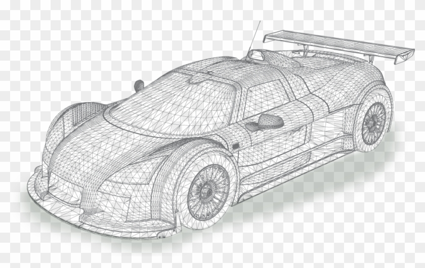 939 X 560 6 - Car Wireframe Png Clipart