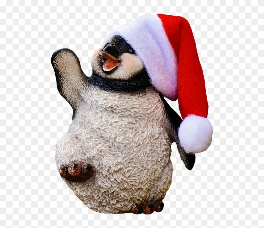 Christmas, Penguin, Santa Hat, Dance, Funny, Figure - Piada No Fim Do Ano Clipart #1458078