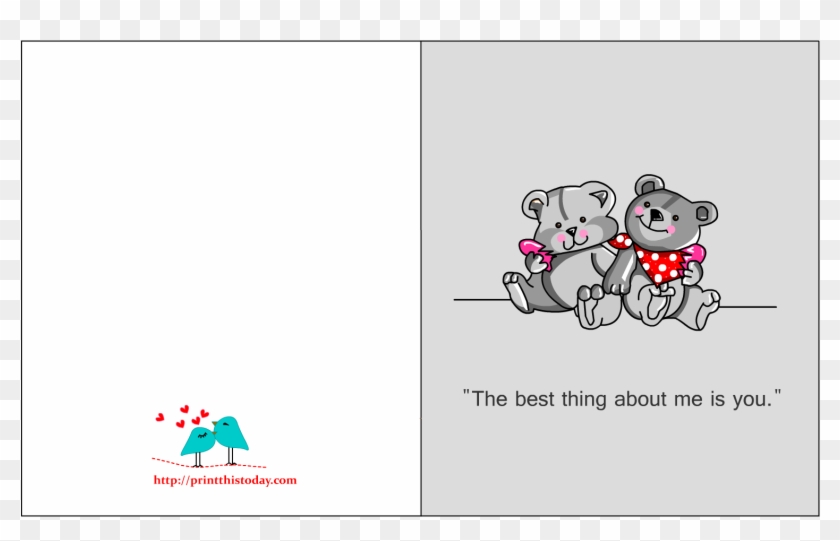 Romantic Christmas Card Printable With Love Cards Cute - Love Clipart