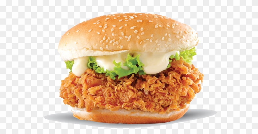 Crispy Burger - Crispy Chicken Burger Png Clipart