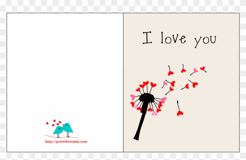 Printable Love Cards With Cute Romantic And Thoughtful - Greeting Card Clipart
