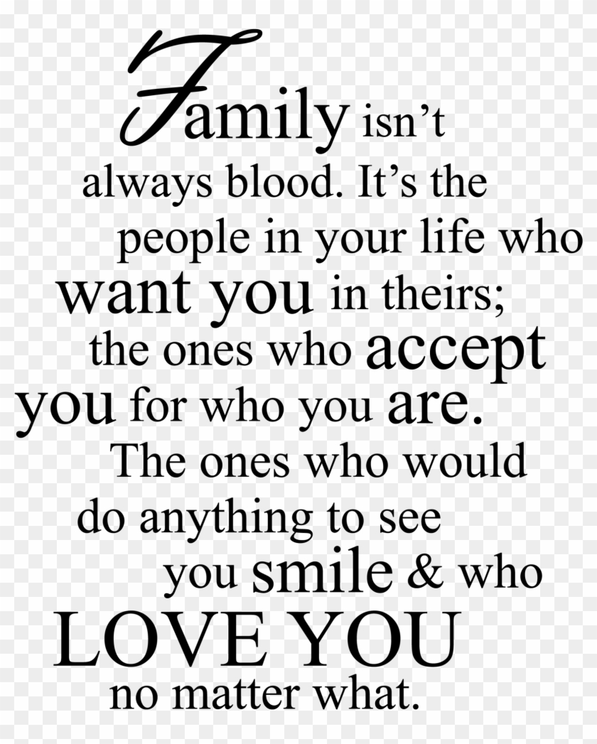 Wall Decor Decal Sticker Lettering Words Quote Q331 Family Isn't Always Blood..