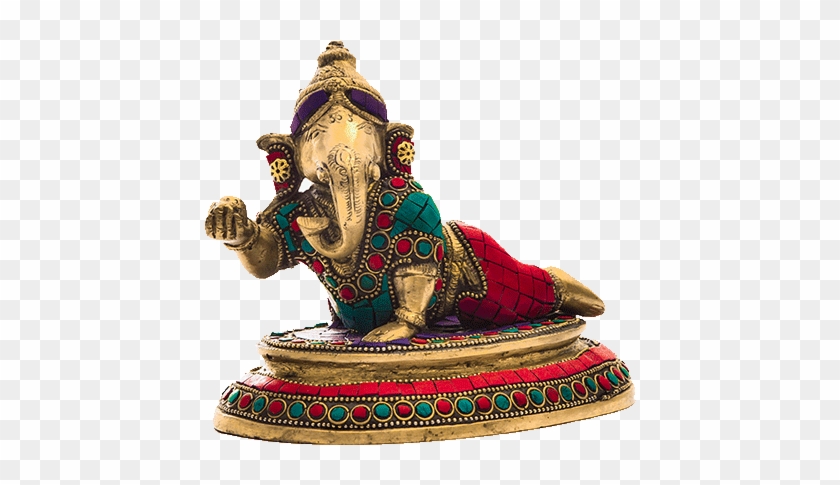 Bal Ganesh Showpiece In Brass - Statue Clipart