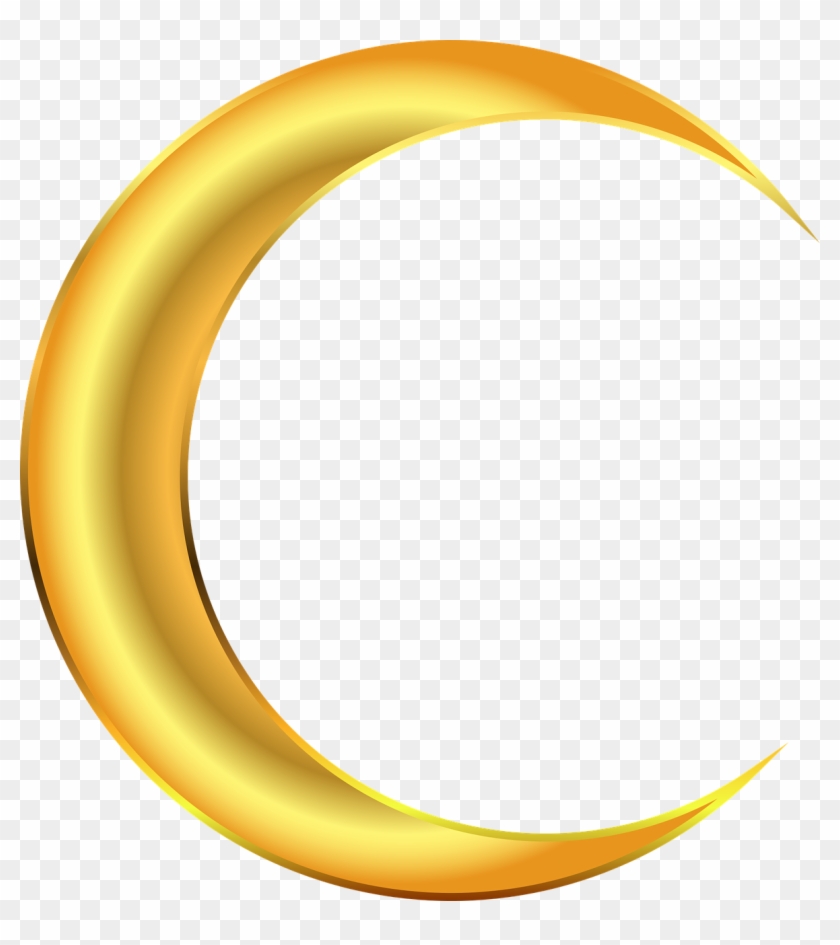Half Moon Gold Png Clipart