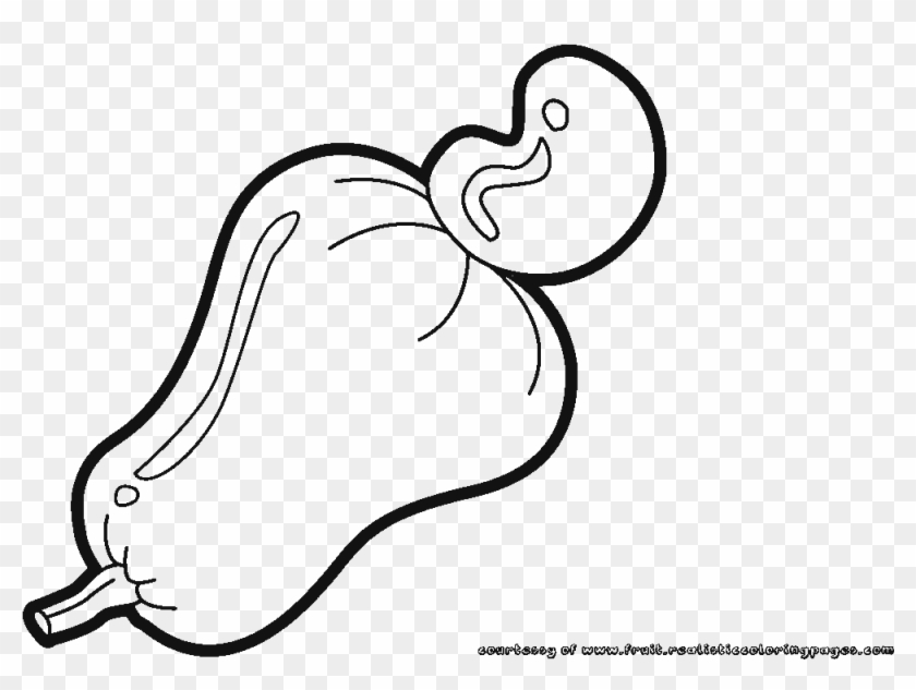 Cashew Clipart Cashew Fruit - Clipart Black And White Cashew - Png Download