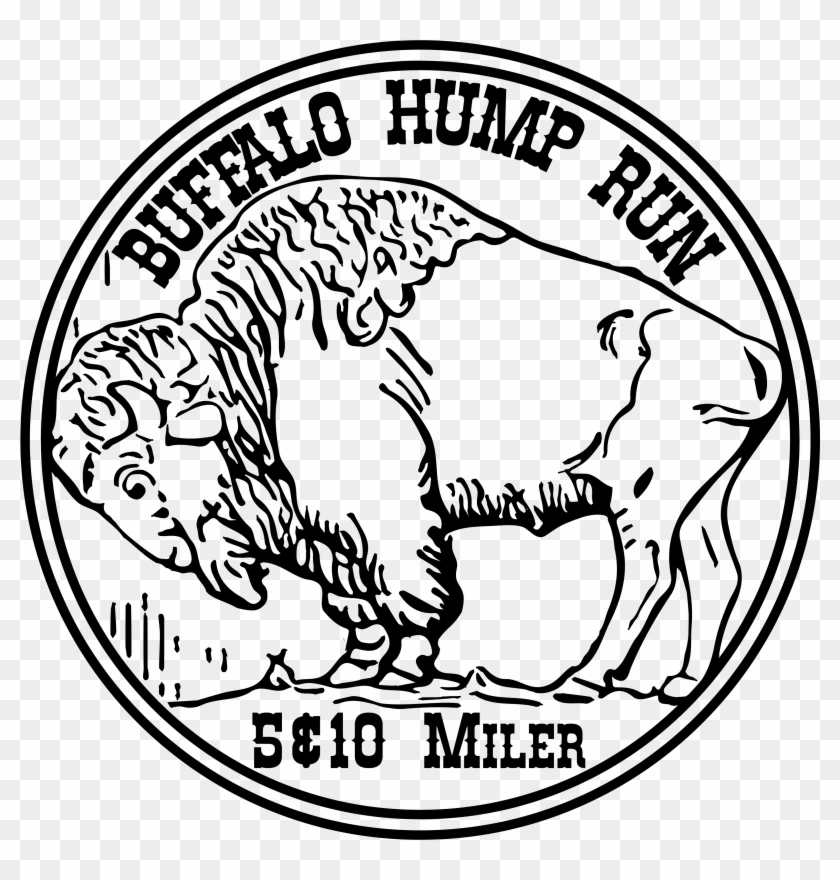 Buffalo Hump And Buffalo Double Hump 5 And 10 Miler - Buffalo Nickel Clip Art - Png Download