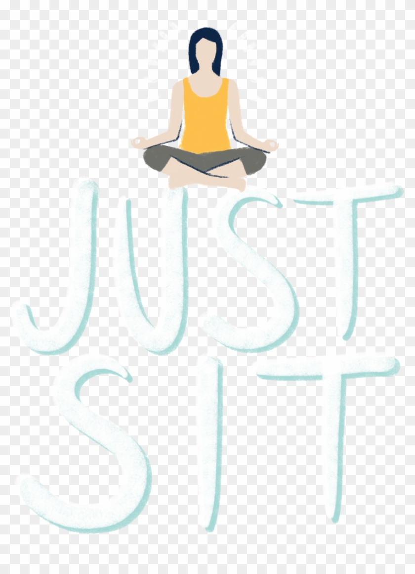 Just Sit - Calligraphy Clipart #1461639