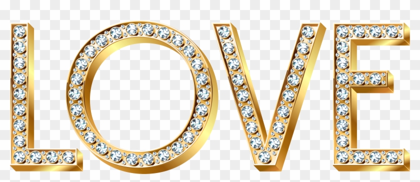 Gold Diamond Love Transparent Png Clip Art Image - Circle