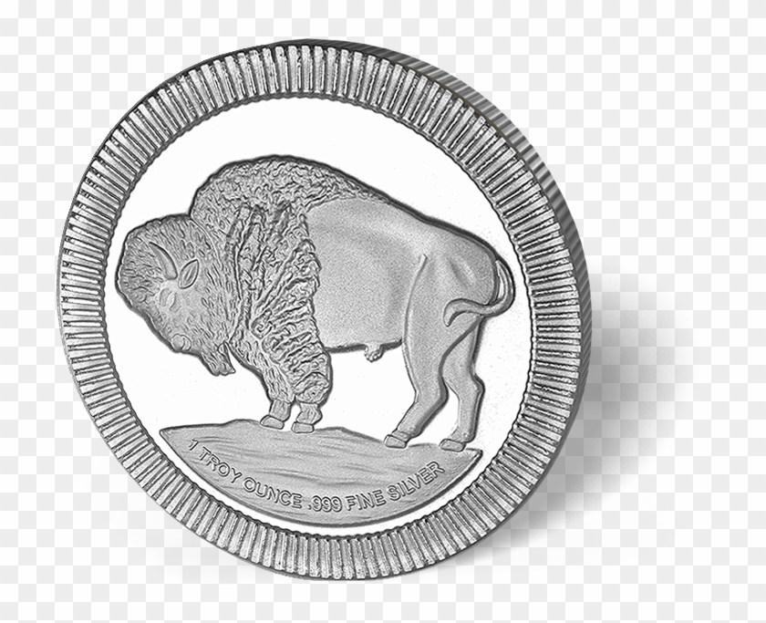 Picture Of 1 Oz Silver Buffalo Round - Indian Elephant Clipart