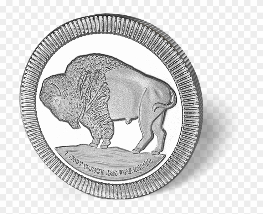 Picture Of 1 Oz Silver Buffalo Round - Indian Elephant Clipart #1461807