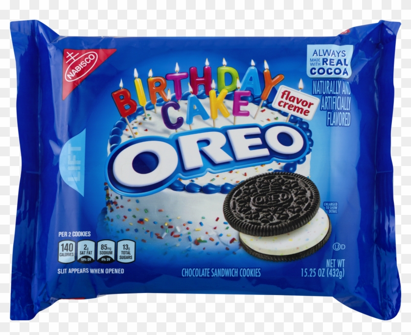 Nabisco Oreo Chocolate Sandwich Cookies Birthday Cake, - Birthday Cake Oreo Png Clipart #1461839