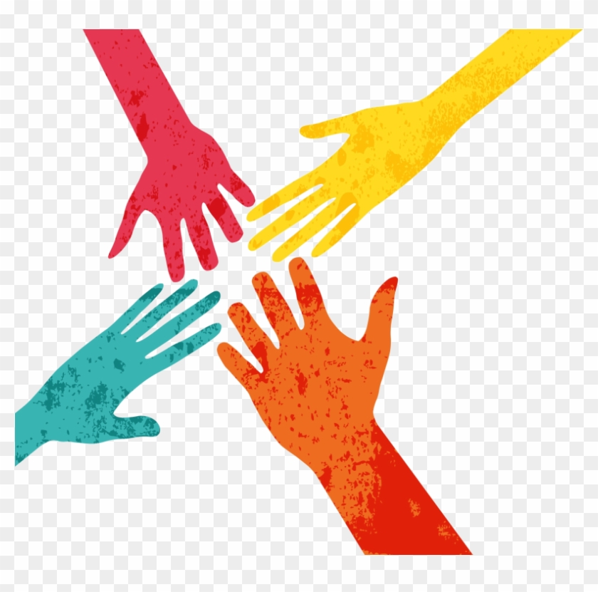 Hands Together Png - Hand Together Logo Png Clipart #1461895