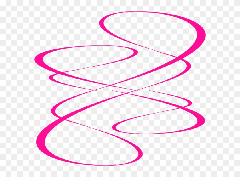 Pink Swirl Border Clip Art - Decorative Line Art Png Transparent #1462832