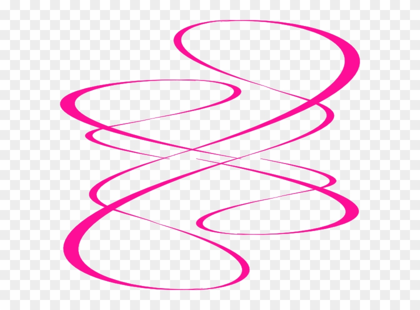 Pink Swirl Border Clip Art - Decorative Line Art Png Transparent