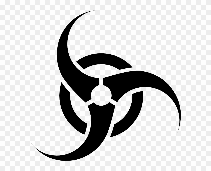 Swirl Stencil Clip Art At Clker - Biohazard Symbol - Png Download #1463036