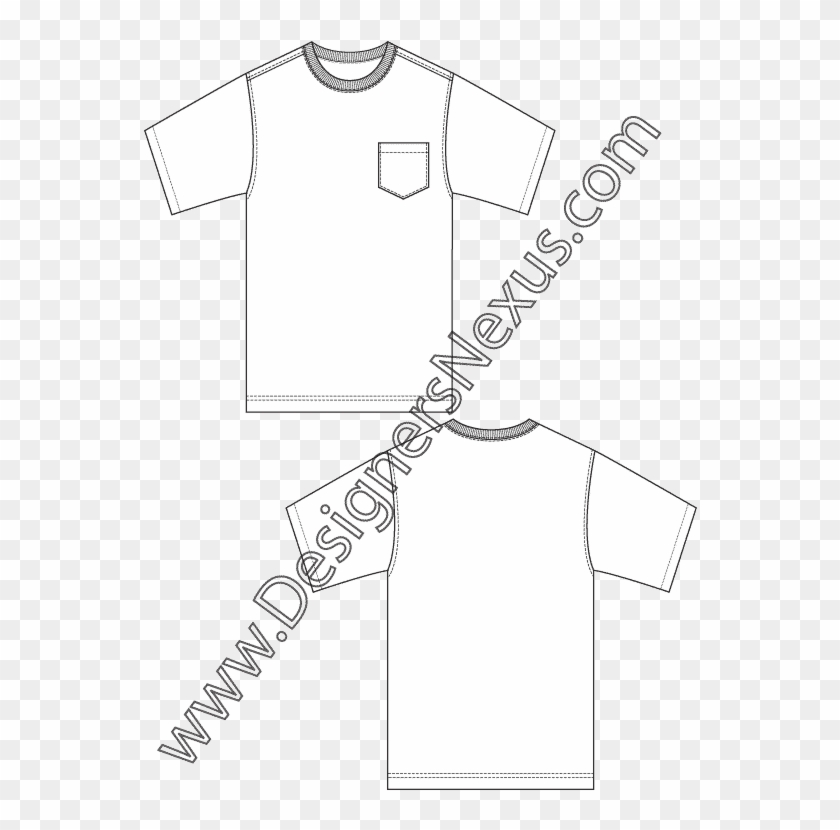 Dress Shirt Clipart Flat Sketch Men's - Active Shirt - Png Download #1463238