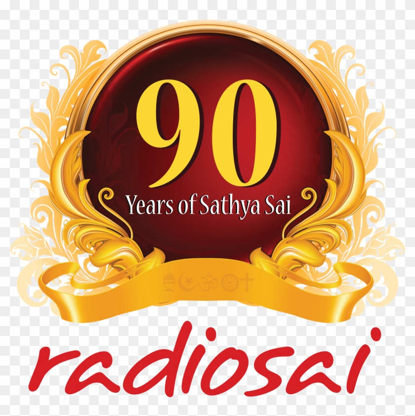 Radiosai 90th Birthday Logo - Golden Vector Free Download Clipart #1464350