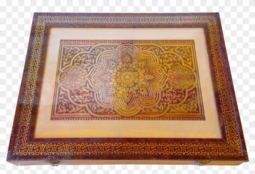 Modern Bazaar Square Golden Flower Dry Fruit Box - Carpet Clipart #1465509