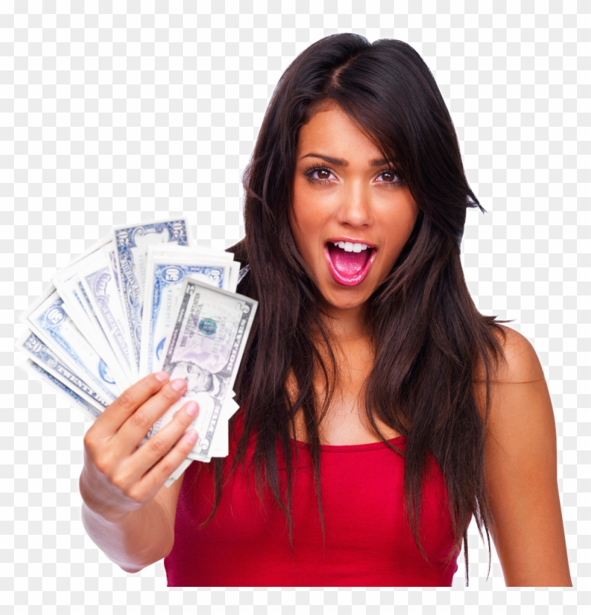 Earn Money From Your Home Using Your Computer Or Phone - Sexy Girl With Money Clipart #1465949