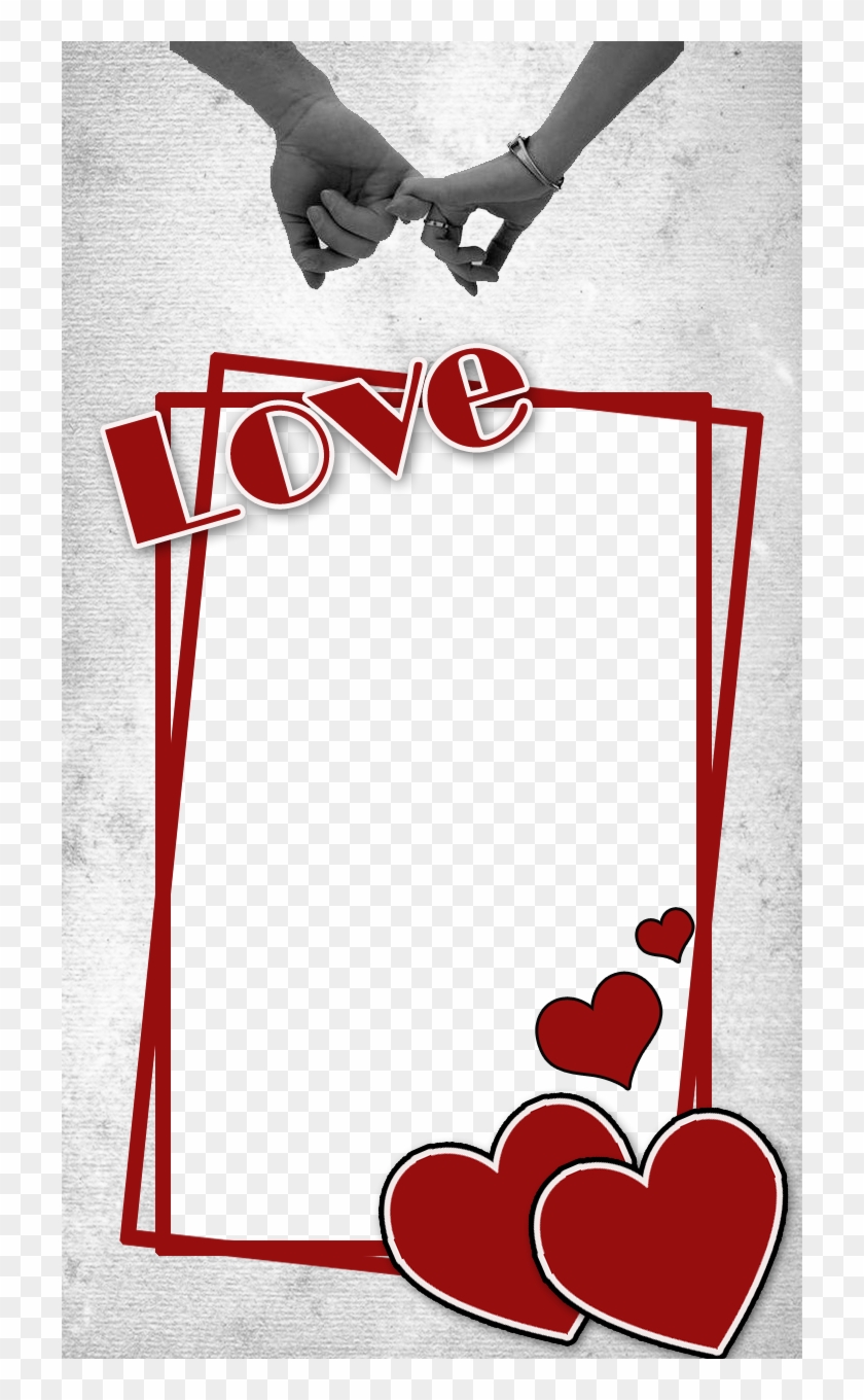 Love Frame With Heart - Love Photo Frame Png Clipart #1465987