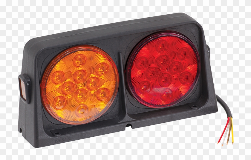 Dual Lh Led Ag Light W/4 Wire Lens Rear Amber/red Front - Light Clipart