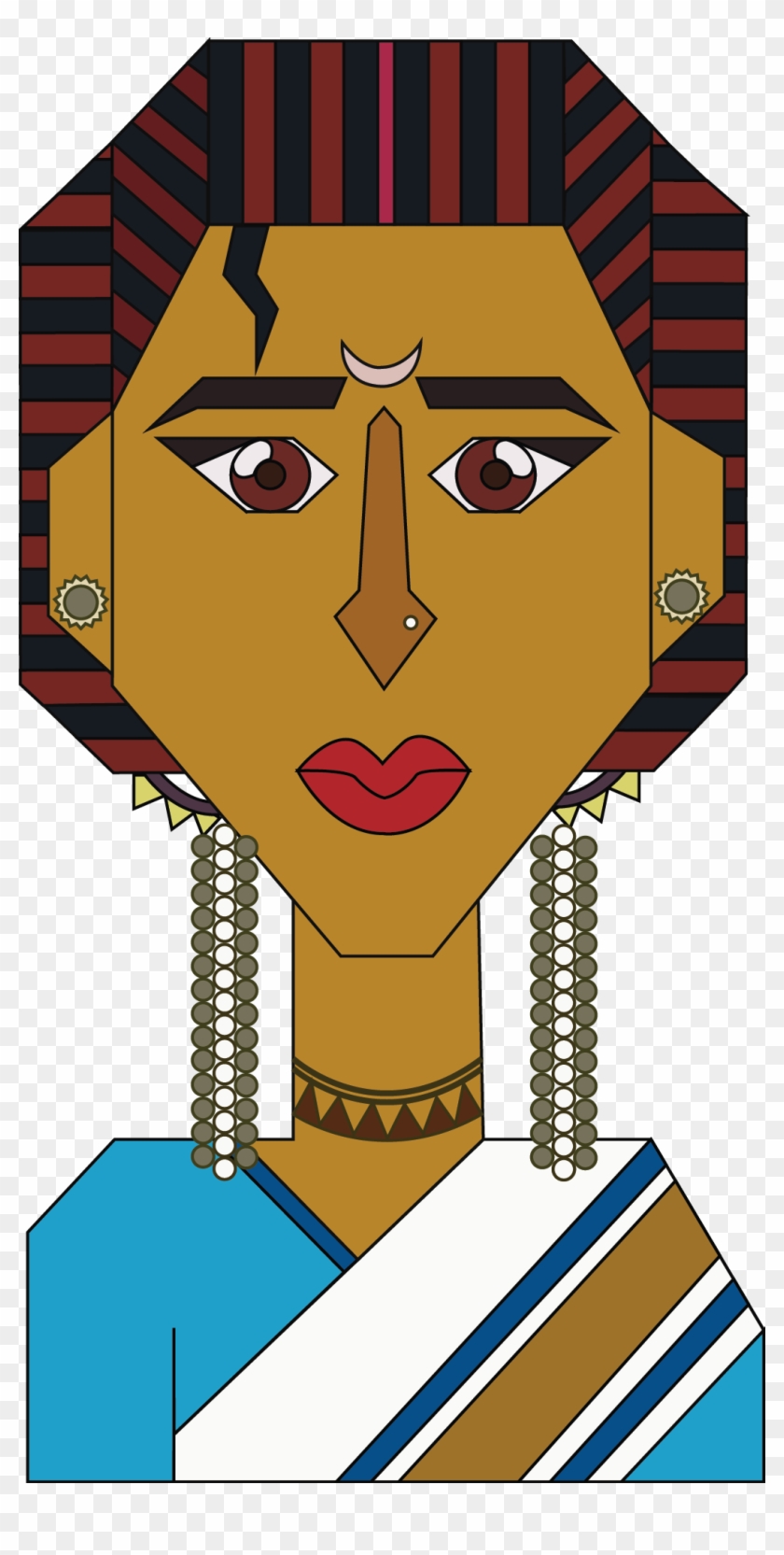 South Indian Woman - Illustration Clipart