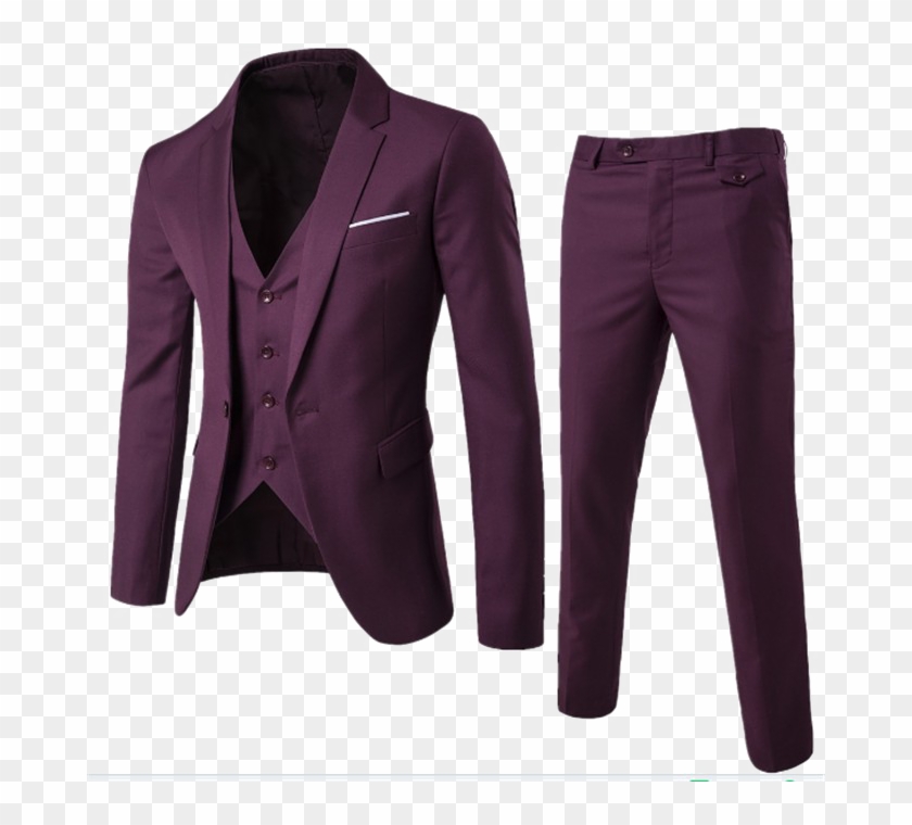 Men Suit Png Transparent Image - Dark Red 3 Piece Suit Clipart #1467853