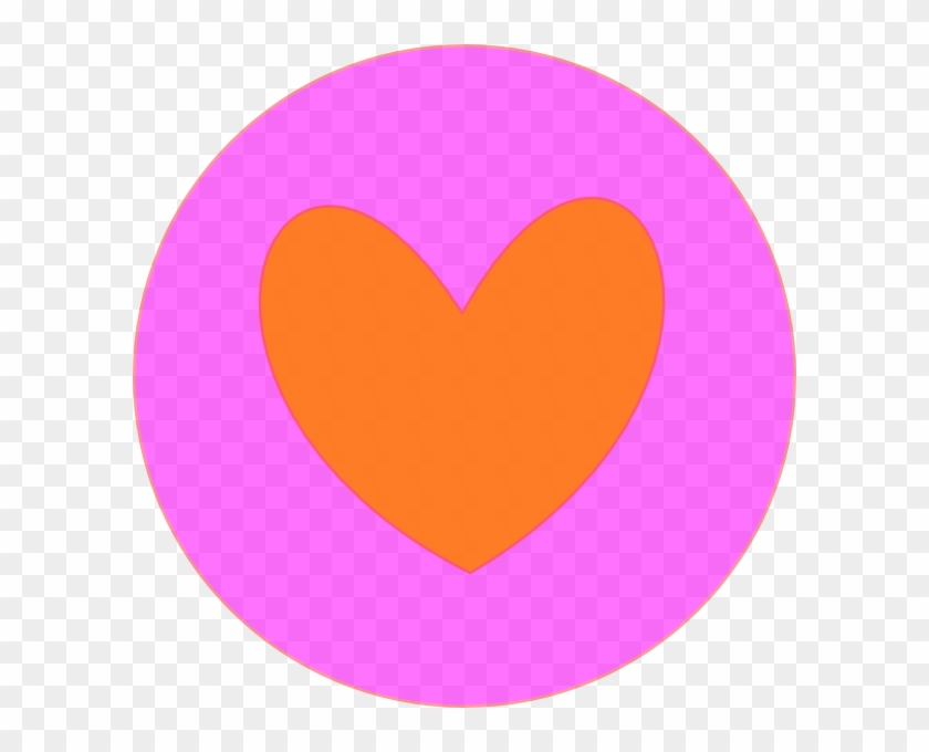 How To Set Use Heart In Circle Orange Clipart - Png Download