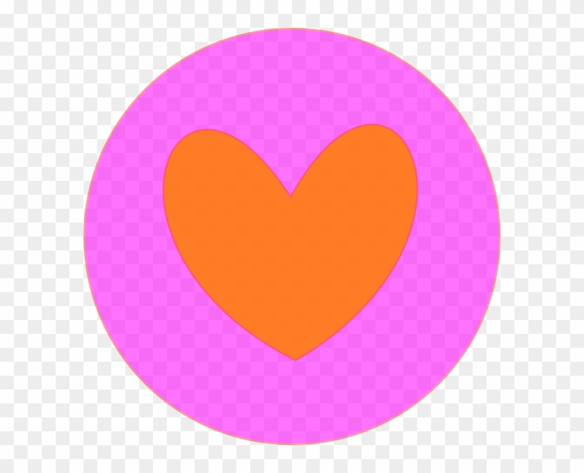 How To Set Use Heart In Circle Orange Clipart - Png Download #1467888