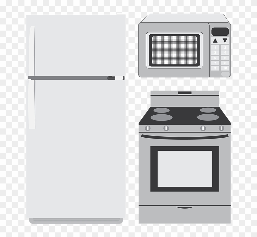 Appliances Refrigerator Microwave Oven Kitchen - Appliance Clipart - Png Download