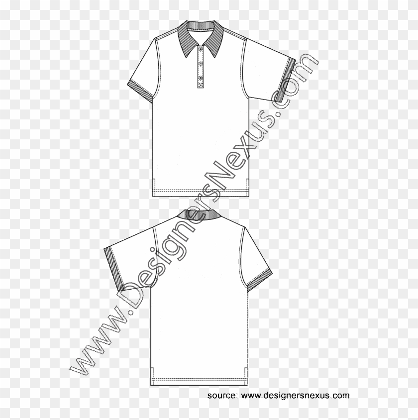 Dress Shirt Clipart Flat Sketch Men's - Illustration - Png Download #1469024