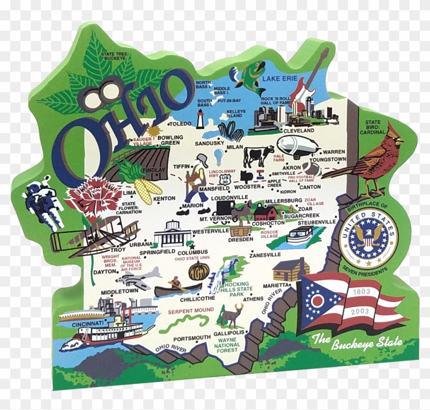 Ohio Map Cartoon Clipart #1469302