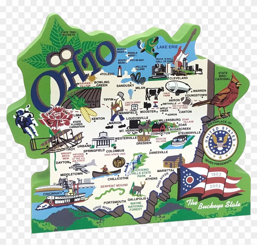 Ohio Map Cartoon Clipart