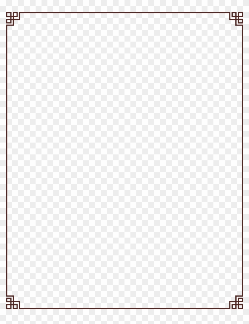 Angle Area Pattern Point Traditional Line Borders Clipart - Simple Victorian Border - Png Download